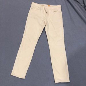 Pilcro and the Letterpress Off-White Denim Straight Leg Jeans Size 30